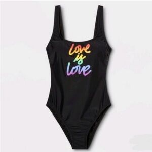 Sirena Black One Piece Pride Rainbow Love is Love Swimsuit